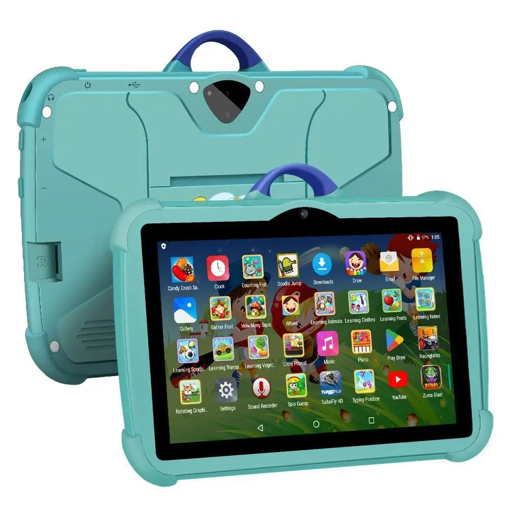 7 Inch Touchscreen Kids Learning Tablet, Android 13, Quad-Core Processor, 4GB RAM, 64GB ROM, Preloaded Learning Apps, Budget-Friendly Children's Tablet PC