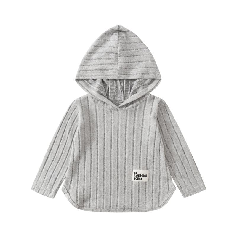 4-piece girls' autumn rib knit hooded pullover casual slim and comfortable trousers suit 3-12-year-old children's elegant skin-friendly simple knitted children's wear