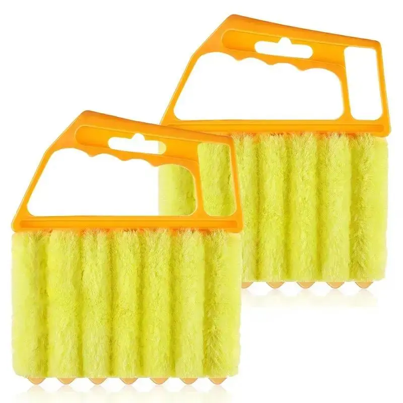2-Pack Window Blind Cleaner Duster Brush, Microfiber Blind Cleaning Tool, Multi-Purpose Dust Remover for Venetian Blinds, Air Vents, Keyboard & Hard-to-Reach Spaces, Home Cleaning Essentials