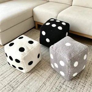 2026 New Arrival: Dice-Shaped Plush Throw Pillow — Soft, Padded Square Cushion — Creative Decor for Home, Bedroom, and Game Room