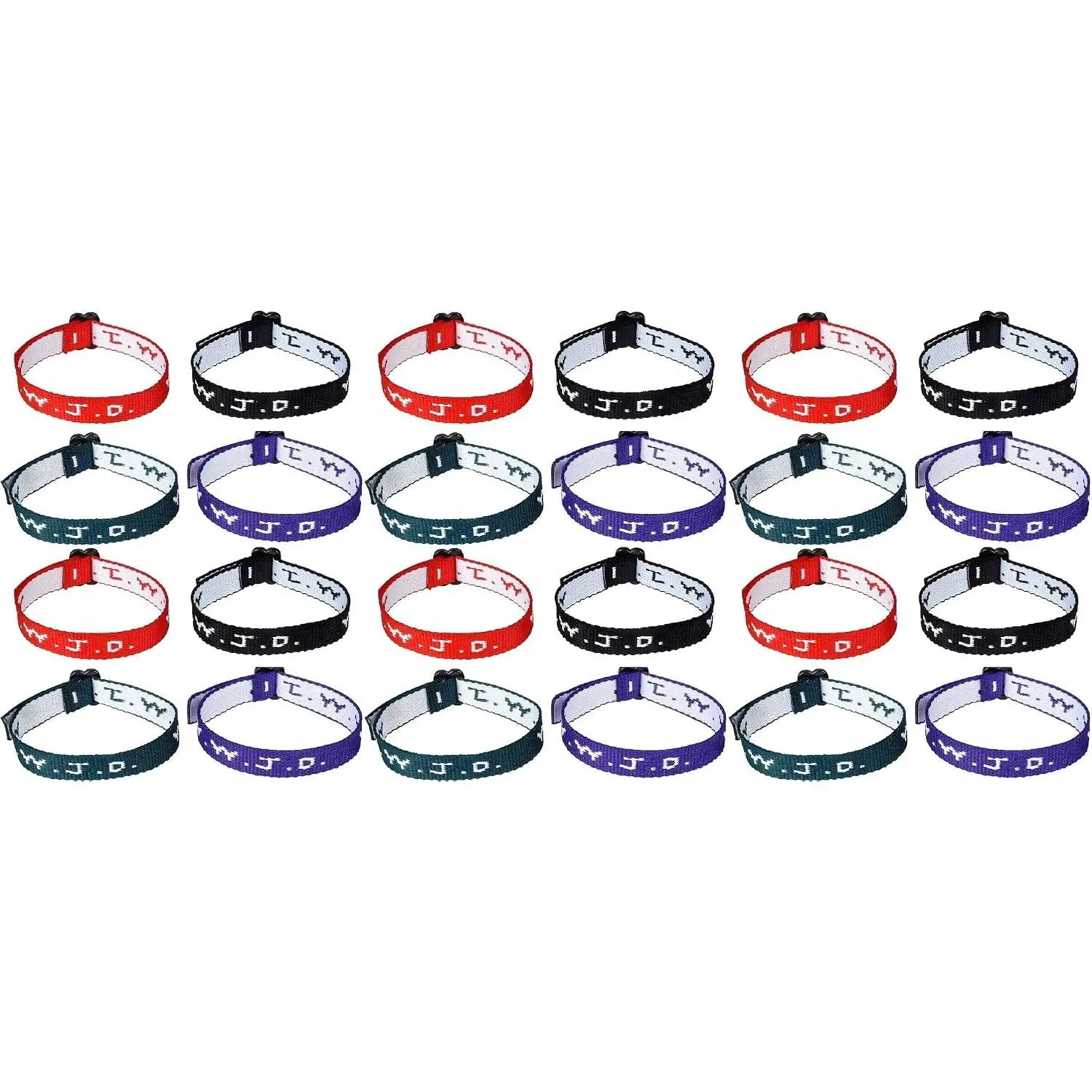 24 Pack WWJD Bracelets for Women & Men – Christian  Wristbands – Adjustable W.W.J.D “What Would  Do” Faith Bracelets – Bulk Religious Gifts