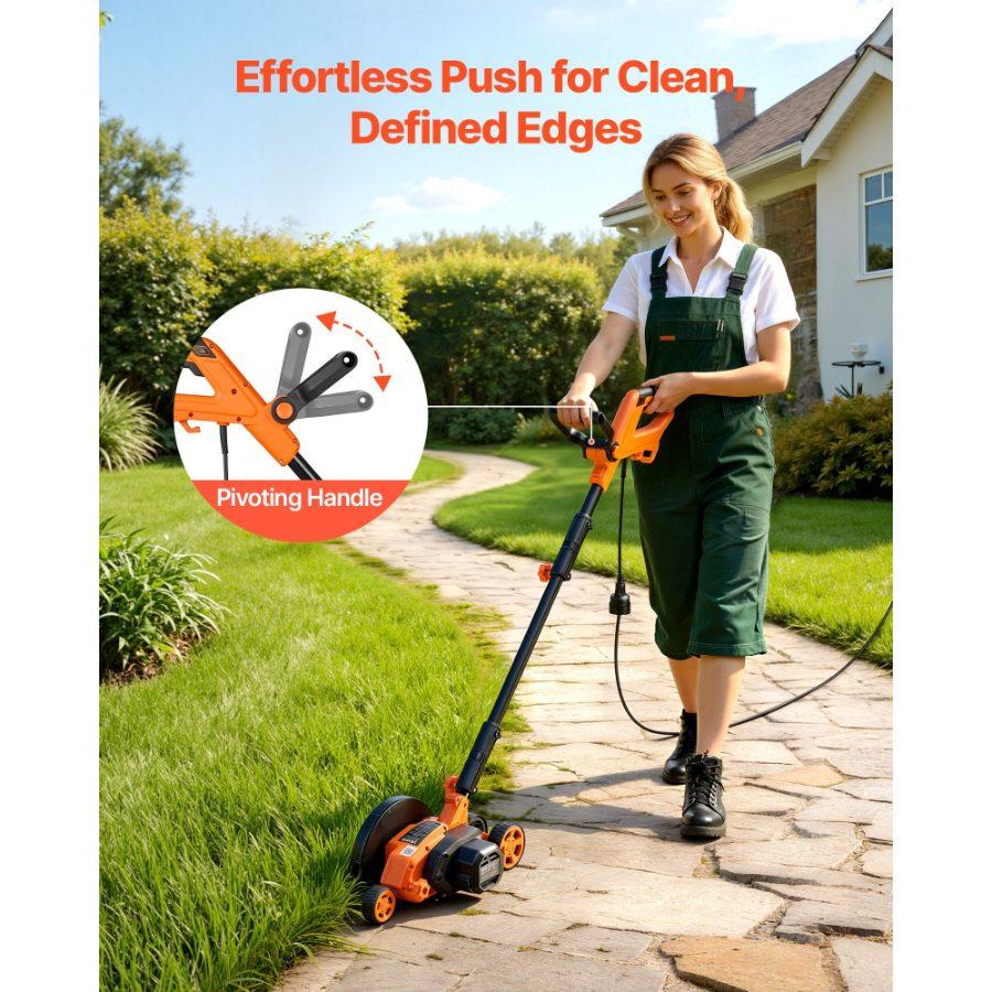 VEVOR Lawn Edger, 8-inch Blade Length, 12 Amp Electric Edger Lawn Tool ...