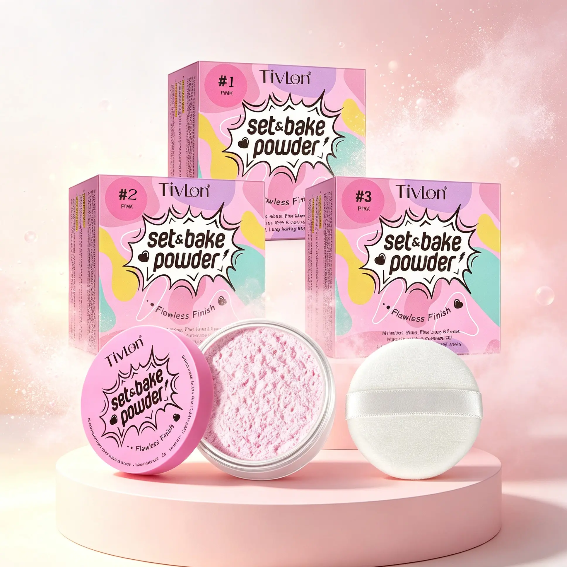 Neutral Warm Cool Tone Creaseless Setting Powder, Matte Natural Finish, Non-Comedogenic Facial Powder, Ideal for Everyday Makeup