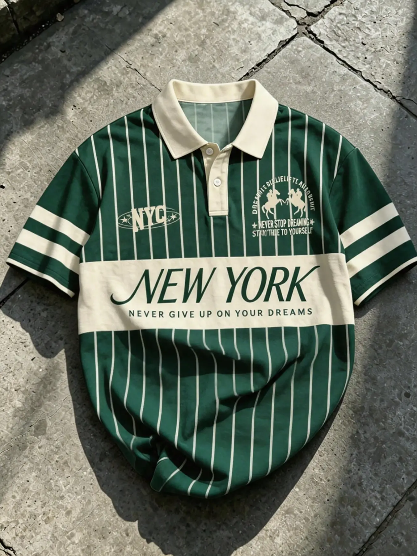 Summer New Colorblock Vertical Stripe Collar Polo Shirt, Men's Short Sleeve Top, Vintage American College Style, Casual Fashion