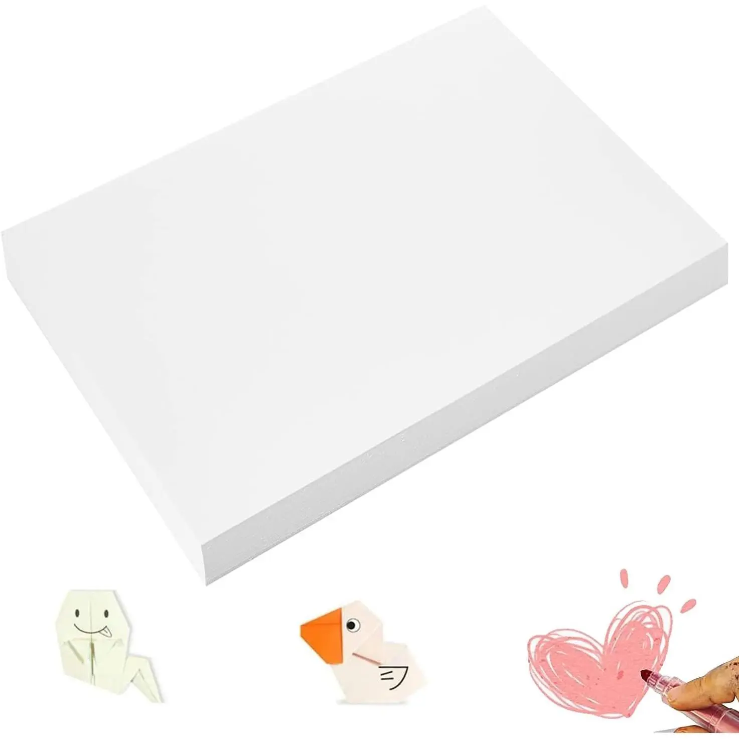 300 Sheets Arts Craft Paper for Drawing 18” x 24” White Construction Paper for Art Project Supplies, Standard Weight