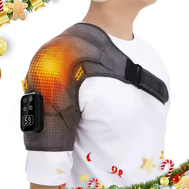Intelligent portable arm shoulder and knee massager, wireless heating pad home shoulder massager, heated pad cordless heat pad, rechargeable heating pad, suitable for holiday gift giving