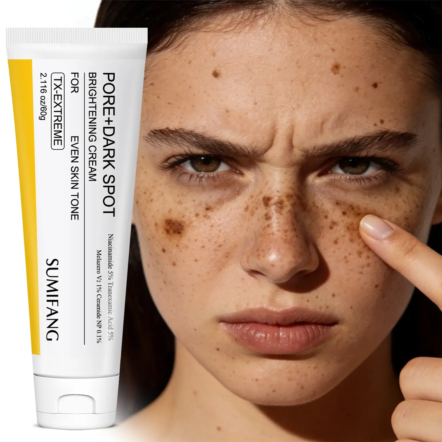 SUMIFANG, TX-Extreme Brightening Cream, Dark spot cream, Tranexamic Acid + Niacinamide + Hyaluronic Acid + Salicylic Acid, Smooths and evens skin tone, Enhances radiance, Minimizes pores, Gentle for daily use, brightening and spot-fading care