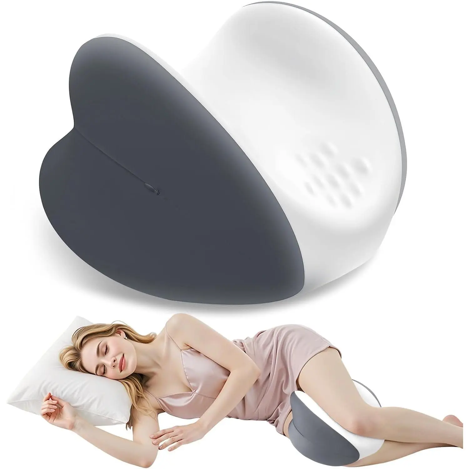 Pillow for Side Sleepers,  Pillow with Cooling Cover, Memory   Pillow for Side Sleeping, Heart-Shape Cushion for ,  &  , Grey