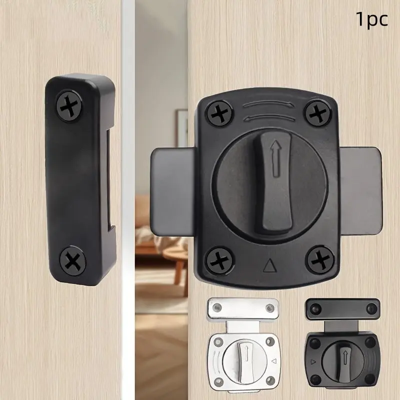Zinc alloy door latch lock, bathroom and bedroom door anti-theft deadbolt, left and right universal door bolt, heavy-duty metal material, reinforced safety bolt, Safety Locks for Doors, suitable for doors, cabinets, and fences