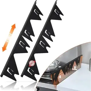 Stainless Steel Stove Covers,Stove Filler,Range Trim Kit, Stove Guards, Heat Resistant and Easy to Clean, Easy retractable Length 13.8" to 27.5", Width 0.79"(2PCS) Adjustable Telescoping，kitchen gadgets, Home Household