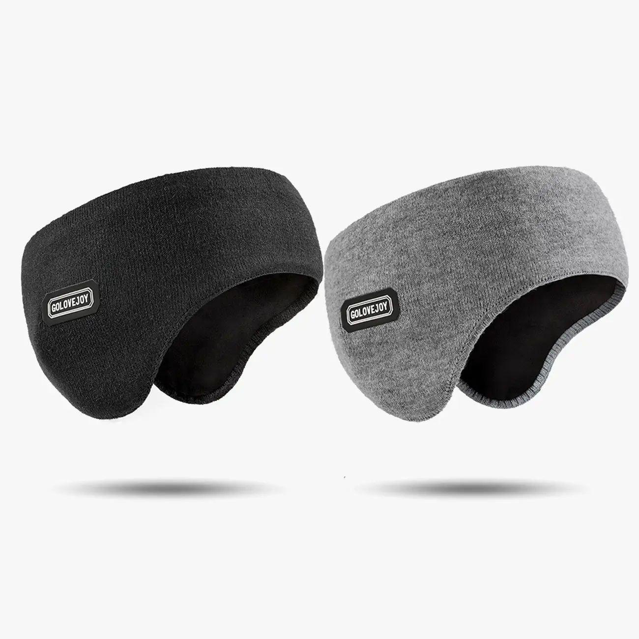 Men’s Winter Ear Warmer Headband, Double-Layer Fleece Lined Windproof Ear Muffs, Stretch Thermal Ear Covers for Skiing, Cycling, Running, Hiking and Snowboarding, Sports Headbands