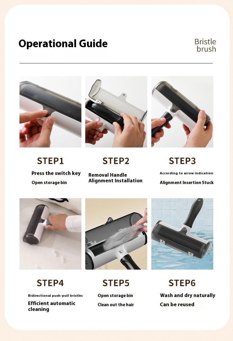 Pet Hair Remover Roller |   Two-Way Self-Collecting |   Washable Reusable |   Self-Contained Fur Storage |   Dog Cat Fur Lint Cleaner for Clothes Furniture Couch Carpet Car Seat |   TikTok Viral Pet Cleaning Must-Have |   Multi-Surface Fur Removal Tool