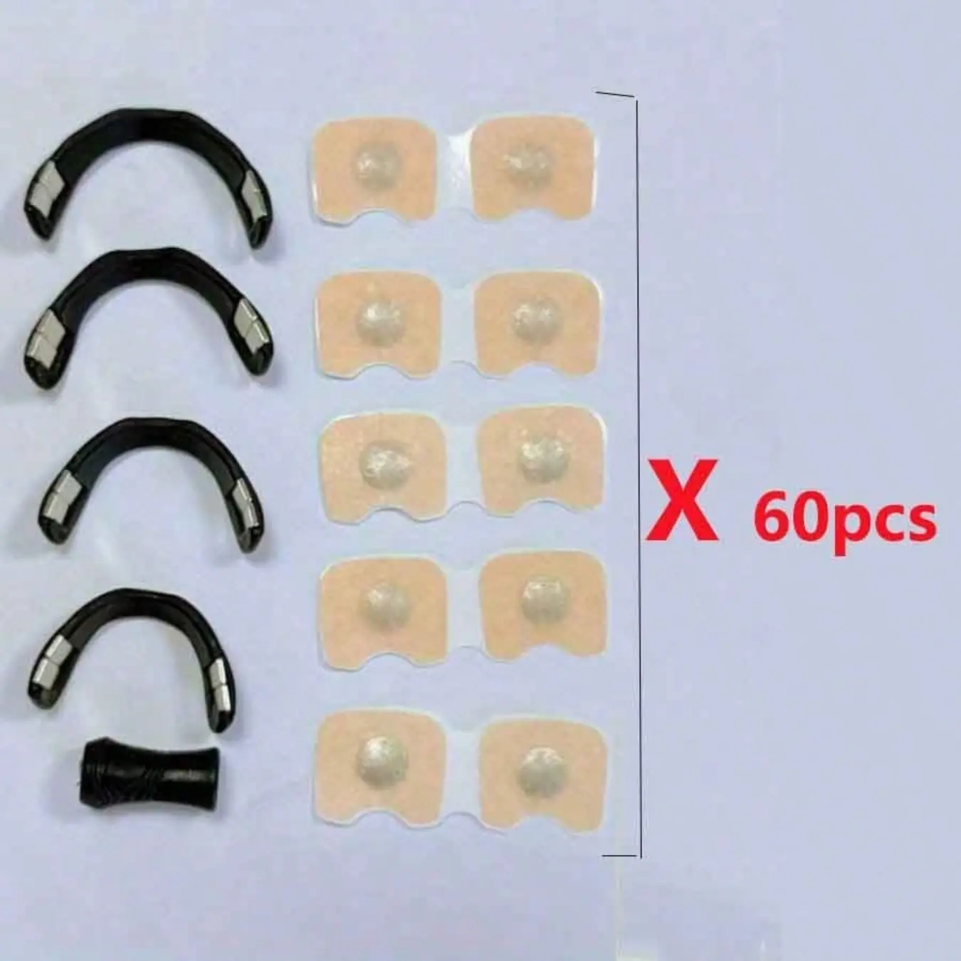 30/60 Pieces of Magnetic Nostril Expansion Patch - External Respiratory Assist Patch Suitable for Men and Women with Enhanced Ventilation Magnetic Nose Strap | Adjustable Nose Patch | Soft Texture