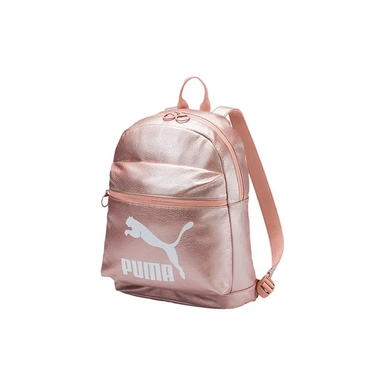 PUMA Prime Metallic Zip Closure Polyester Backpack for Women, Pink