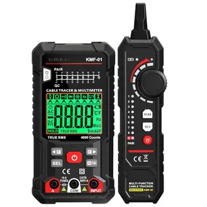3-in-1 Multimeter &  Tracer Kit, Auto-Ranging Digital Multimeter with True RMS 4000 Counts, RJ45/RJ11 Wire Tracing & NCV  Detector for Electricians,  DIY & Auto Repair KMF-01