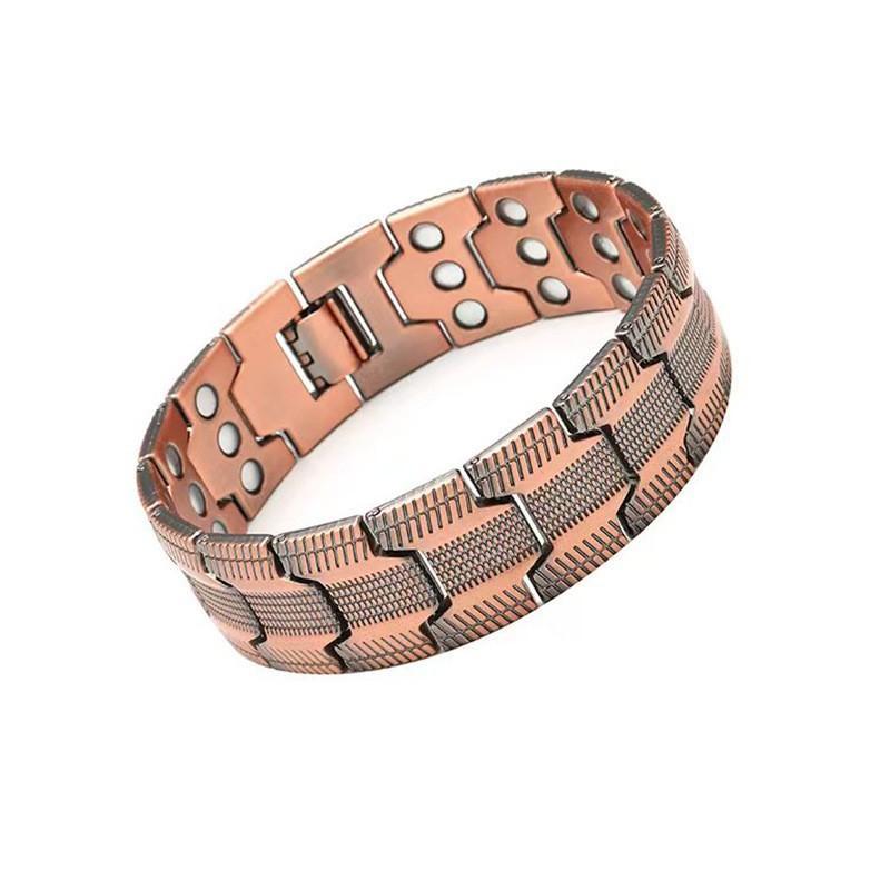 Men's Bracelet, 3x Super Strong Magnetic Force, 99.99% Pure with 3500 Gauss Neodymium Magnet, Adjustable Magnetic Therapy Bracelet for Men hip hop jewelry men minimalist high quality raw copper gold chain ocean inspired cross pendant durable Men's Bracelet, 3x Super Strong Magnetic Force, 99.99% Pure with 3500 Gauss Neodymium Magnet, Adjustable Magnetic Therapy Bracelet for Men hip hop jewelry men minimalist high quality raw copper gold chain ocean inspired cross pendant durable