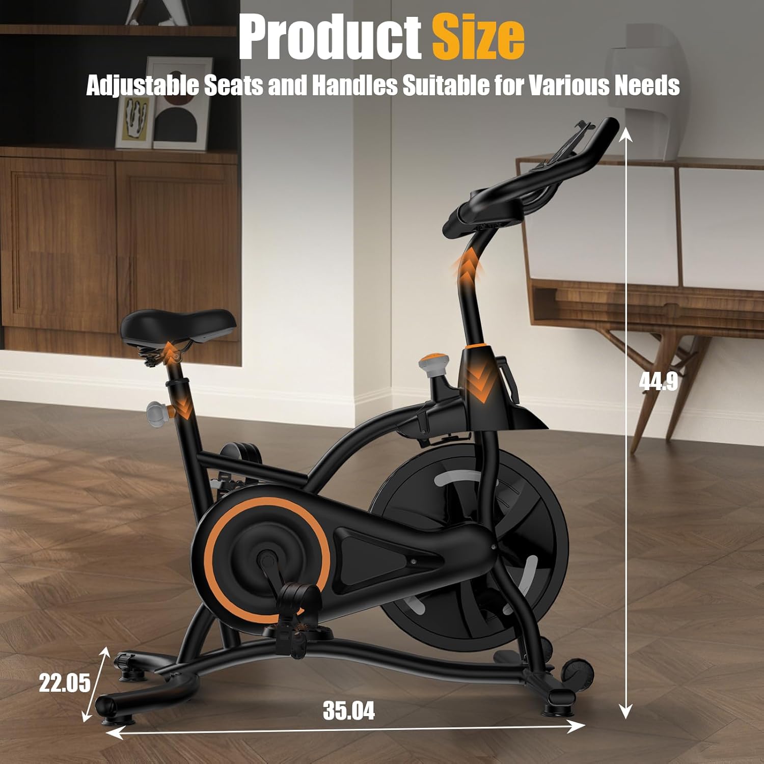 SUNDAY MIRTH Exercise Bike, Stationary Bikes for Home with Grip Pulse Sensor and Stepless Resistance Adjustment, Compact Indoor Cycling Bike with Tablet Mount, Compatible with APP Sync SUNDAY MIRTH Exercise Bike, Stationary Bikes for Home with Grip Pulse Sensor and Stepless Resistance Adjustment, Compact Indoor Cycling Bike with Tablet Mount, Compatible with APP Sync