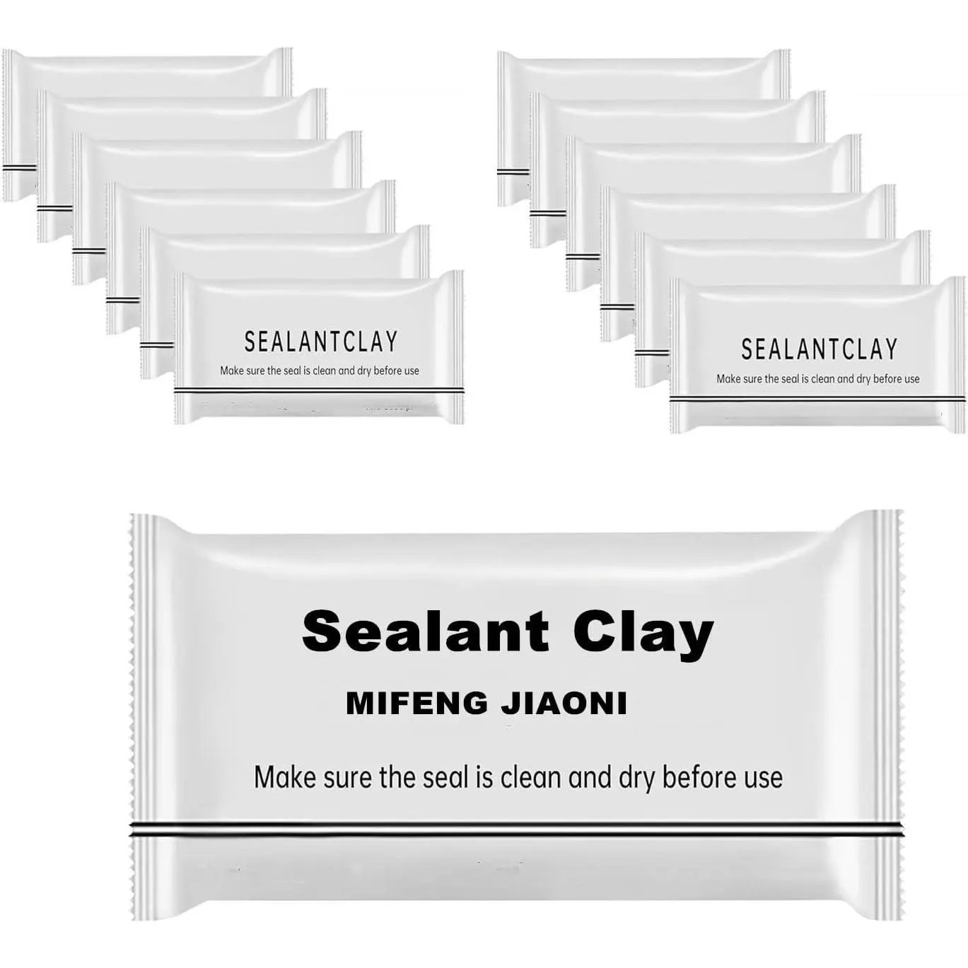 Duct Seal Putty  Sealant Clay Mastic for AC Holes Walls and Exhaust Plumbers Putty and Hole Filler Quick Mending Mud for Drain Connection wall Repair Clay (White 6 count)