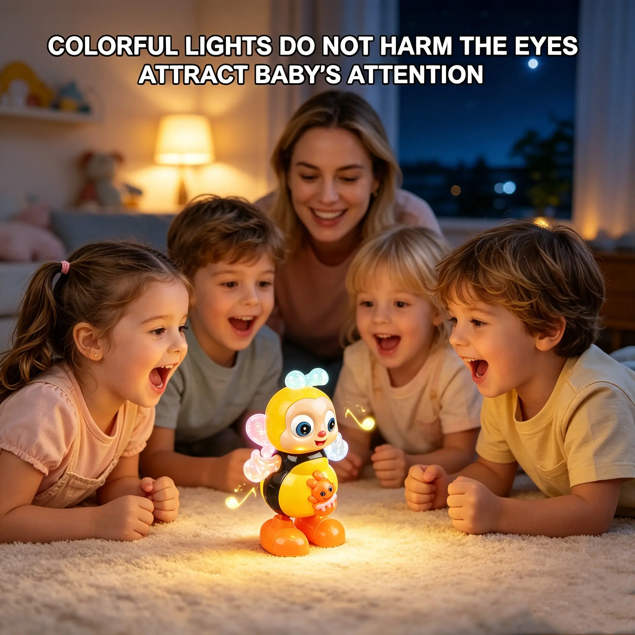 1pc Dancing Bee Toy, Electric Bee Animal Dancing Musical Light Up MusicToy, Play Toy with Smart Style, Daily Entertainment, Baby Tummy Time Practice Toy, Handy Helper, Companion Toy for Nursery, Holiday Playroom, or Baby's Bedroom