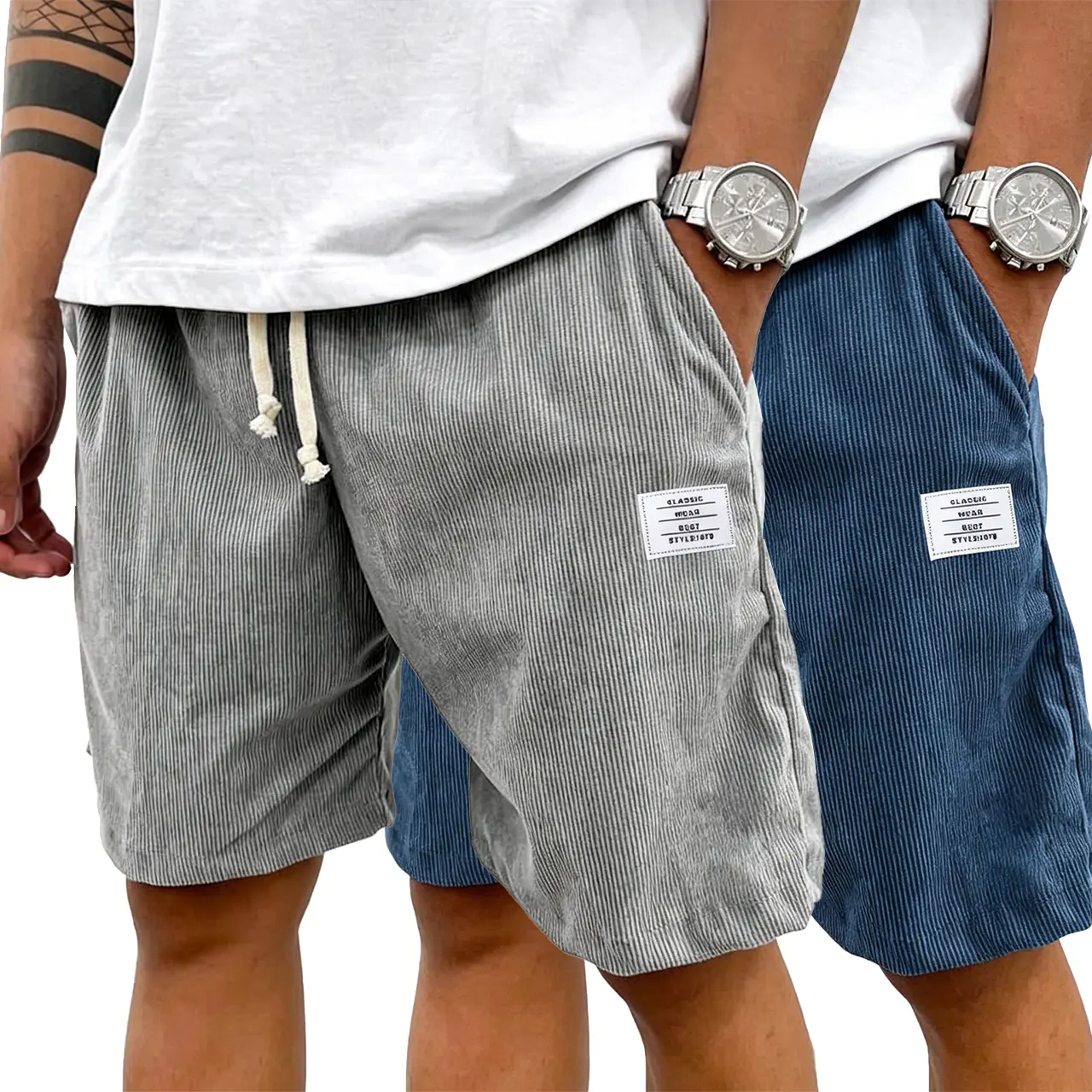 2-Pack Men’s Summer Casual Versatile Shorts, Relaxed Loose Fit Everyday Bottoms That Match Tees, Tanks or Button‑Ups for Home or Any Casual Outing