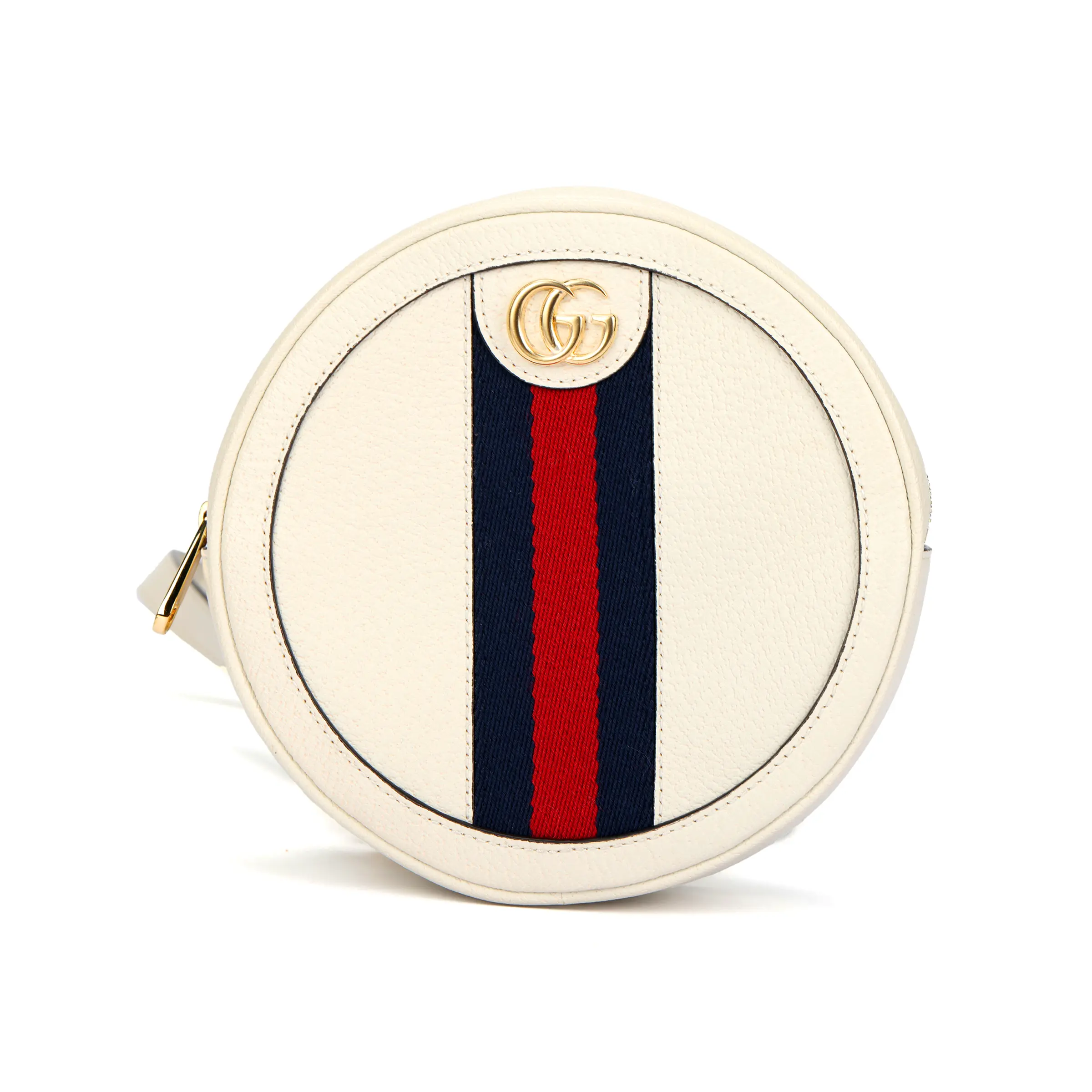 Gucci Ophidia Mini Backpack for Women – Double G Logo Striped Fabric Bag in White