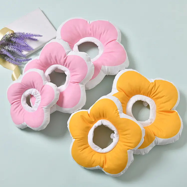 Cute Flower Soft Elizabeth Circle Pet Neck Ring Waterproof Hood Pet Sterilization Shame Circle Cat Dog