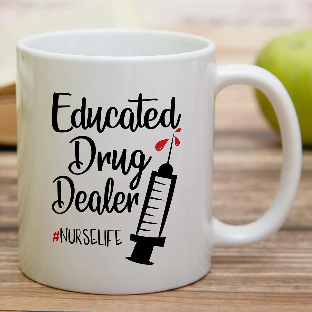11oz Heat-Resistant Round Ceramic Coffee Mug with Humorous Text Print - Sarcastic-Inspirational Single Mug, Birthday Gift Ideas for Nurses, Girlfriend Birthday Gift
