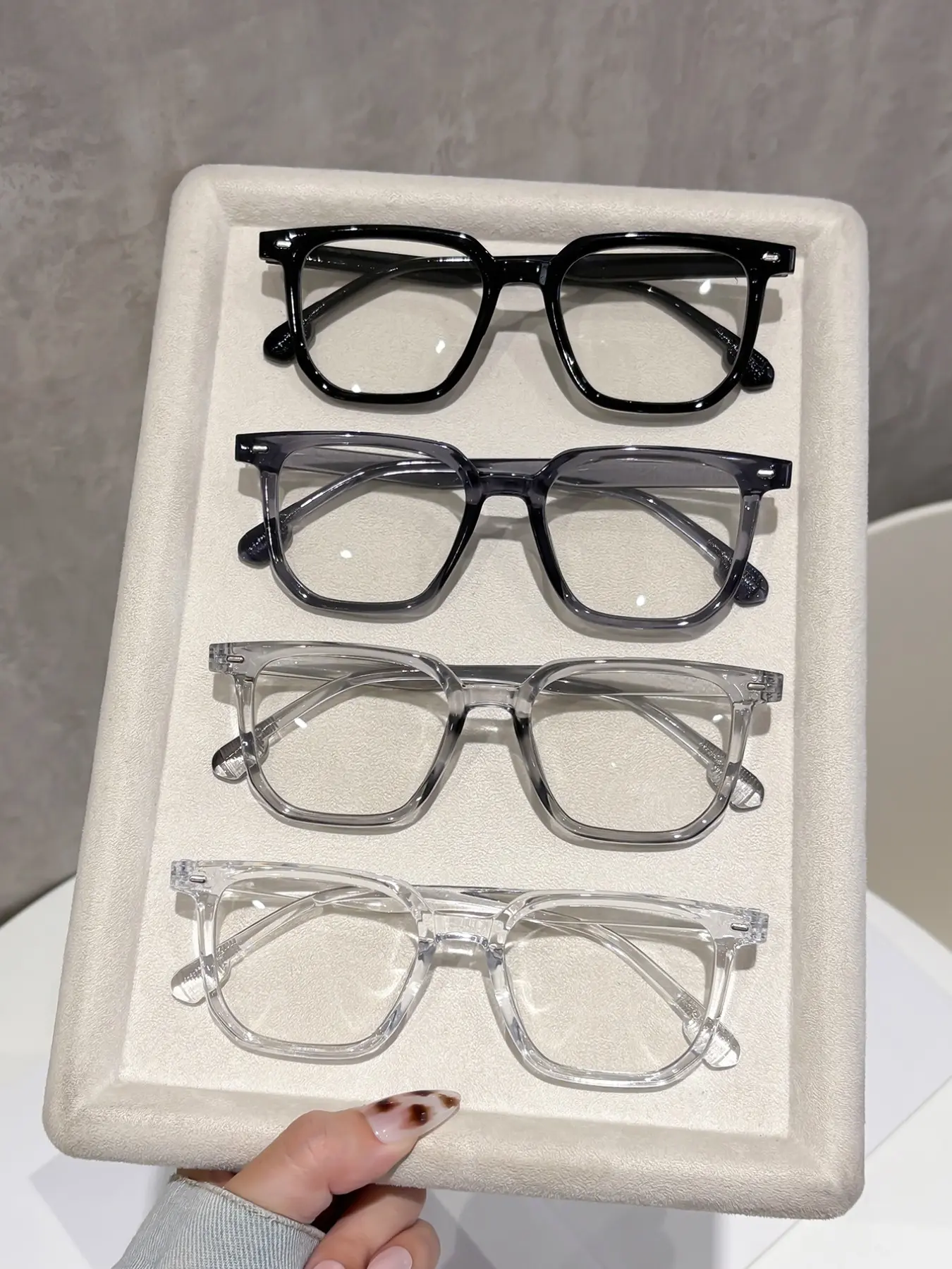 Classic Minimalist Modern Style Unisex Plain Glasses, Suitable for Daily Life, Office, Reading, Accessories, Fashionable Eyewear, Eyeglasses Set