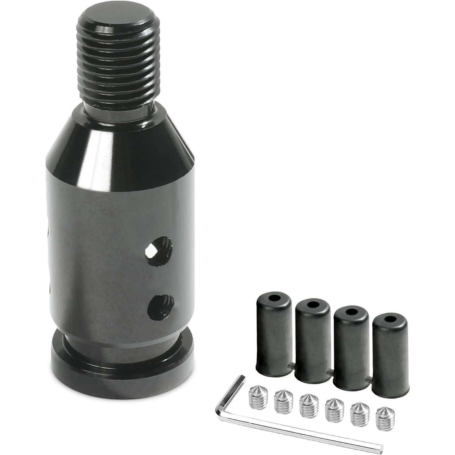 Gear Shift Connector,  Automatic Shifter Adapter, Non-Threaded Manual Gear M12x1.25 (Black)