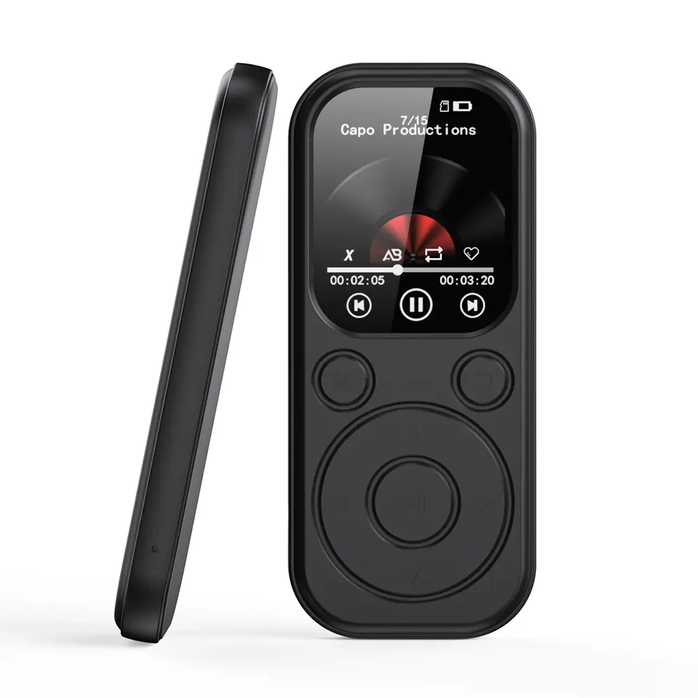 Portable Bluetooth 5.4 Lossless MP3 Player - Type-C USB Fast Charging, Expandable Memory Card Support, FM Radio, Recording, E-Book Function, Compact Digital Audio Device