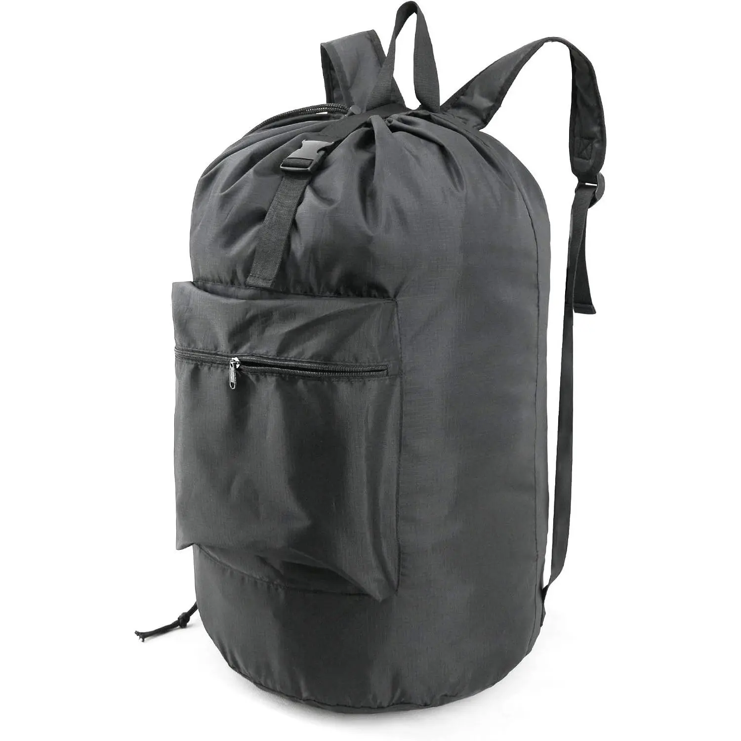 Laundry Bag Backpack w Adjustable Shoulder Straps College Dorm Essentials w Drawstring Closure for Travel Camp Heavy Duty Laundry Hamper Backpack Portable w Handle Xlarge Black