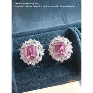 Fashion ear ornaments | Rising exquisite shiny zirconia stud earrings with classic design | Underrated lightweight all-match ear jewelry for all ages |  never easy to fade, ideal for parties, gatherings and daily wearing matching