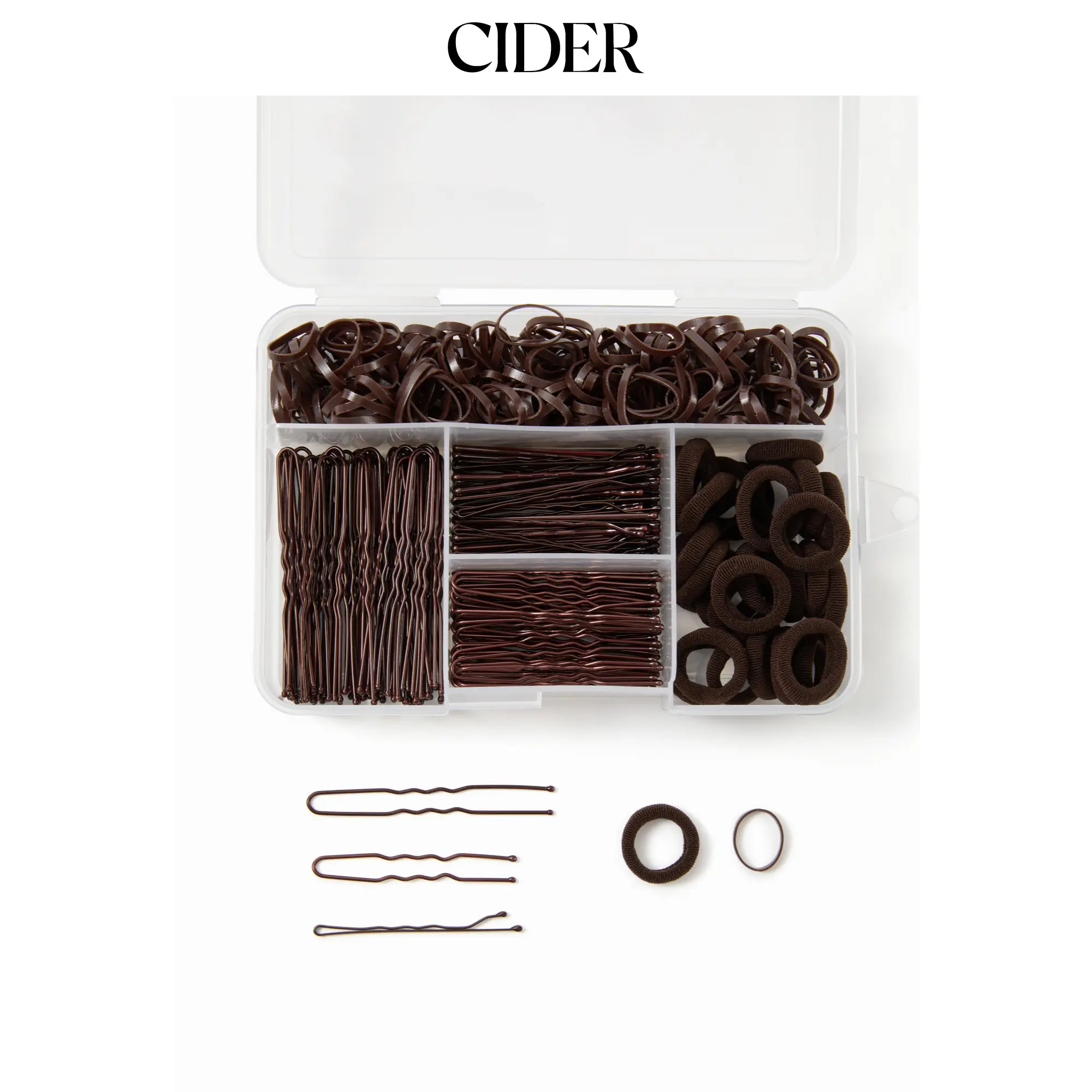 Cider ELASTIC HAIR BAND & WAVY U-SHAPED HAIR CLIP SET