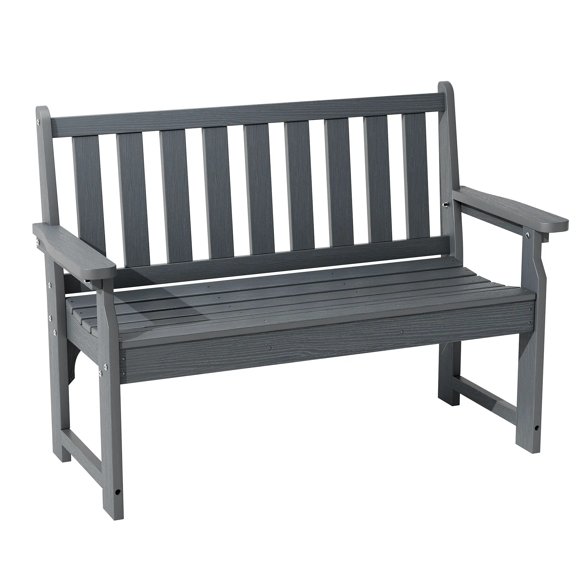 All-Weather Outdoor Bench, 2-Person Poly Lumber Garden Bench with 800lb Capacity,home decor,camping essentials
