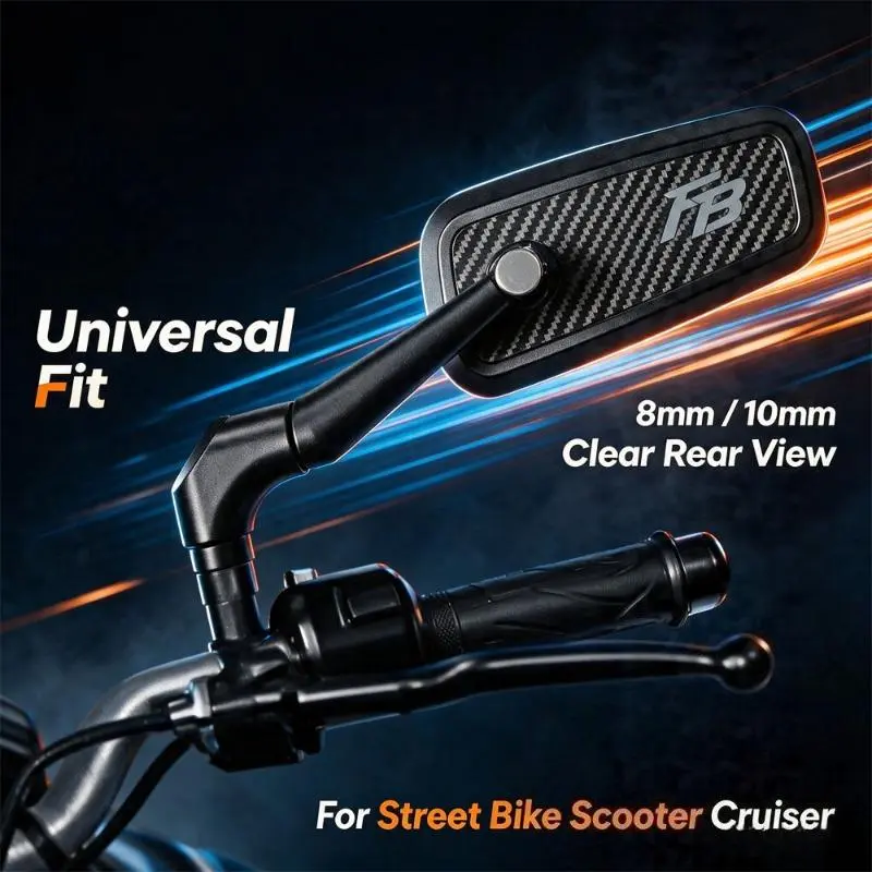 Motorcycle Universal Fit Rear View Side Mirrors for Ho&nda for Kaw&asaki for Suzuki for Ya&maha for Aprilia Street Bike Cruiser Scooter Mirror 8mm 10mm Mirrors Rearviews