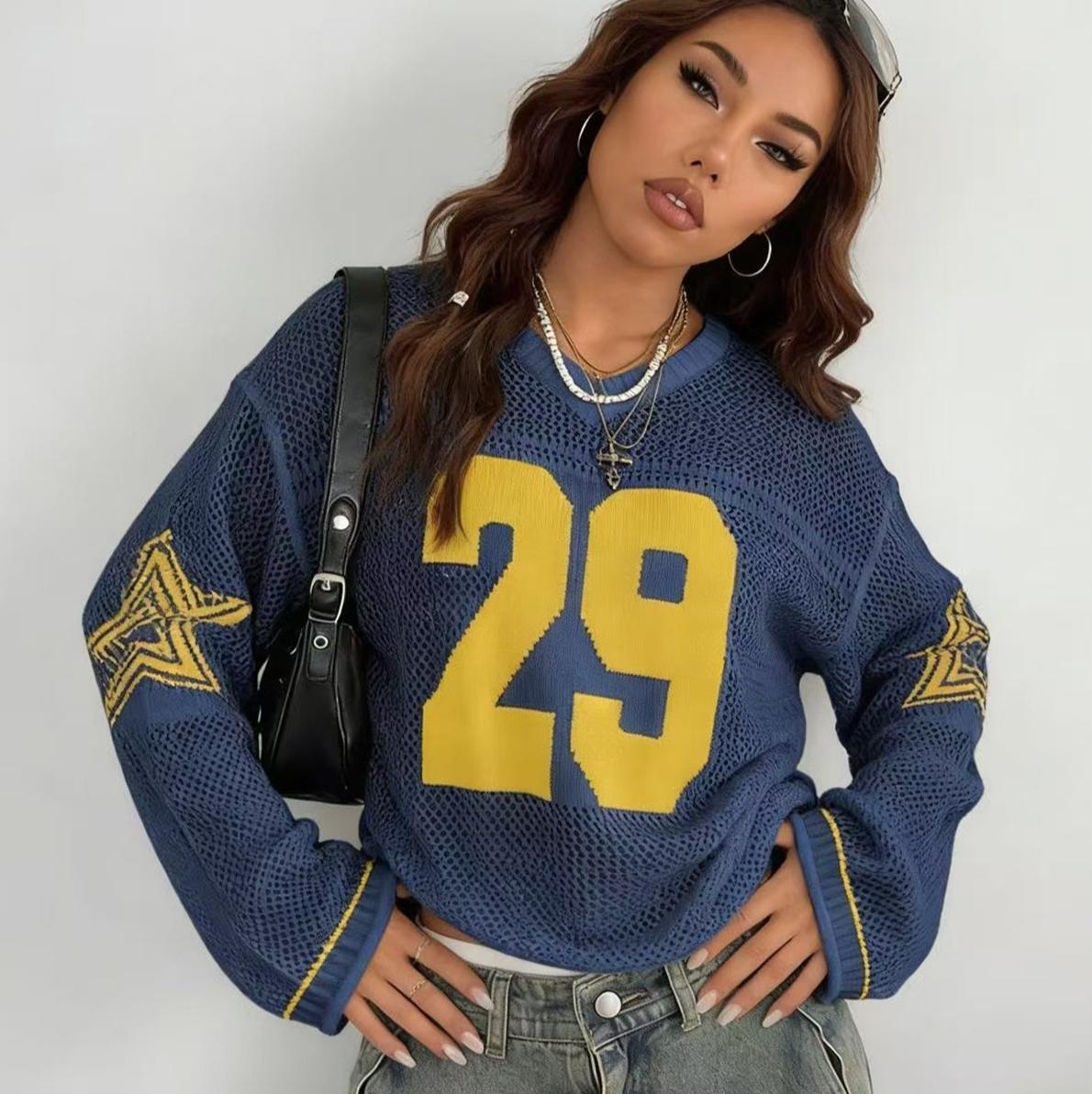 Y2k Sweater for Women & Men, Retro Streetwear Pullover, Unisex Knitwear Tops, Casual Knitted Sweater Ideal for Couple Matching Outfits