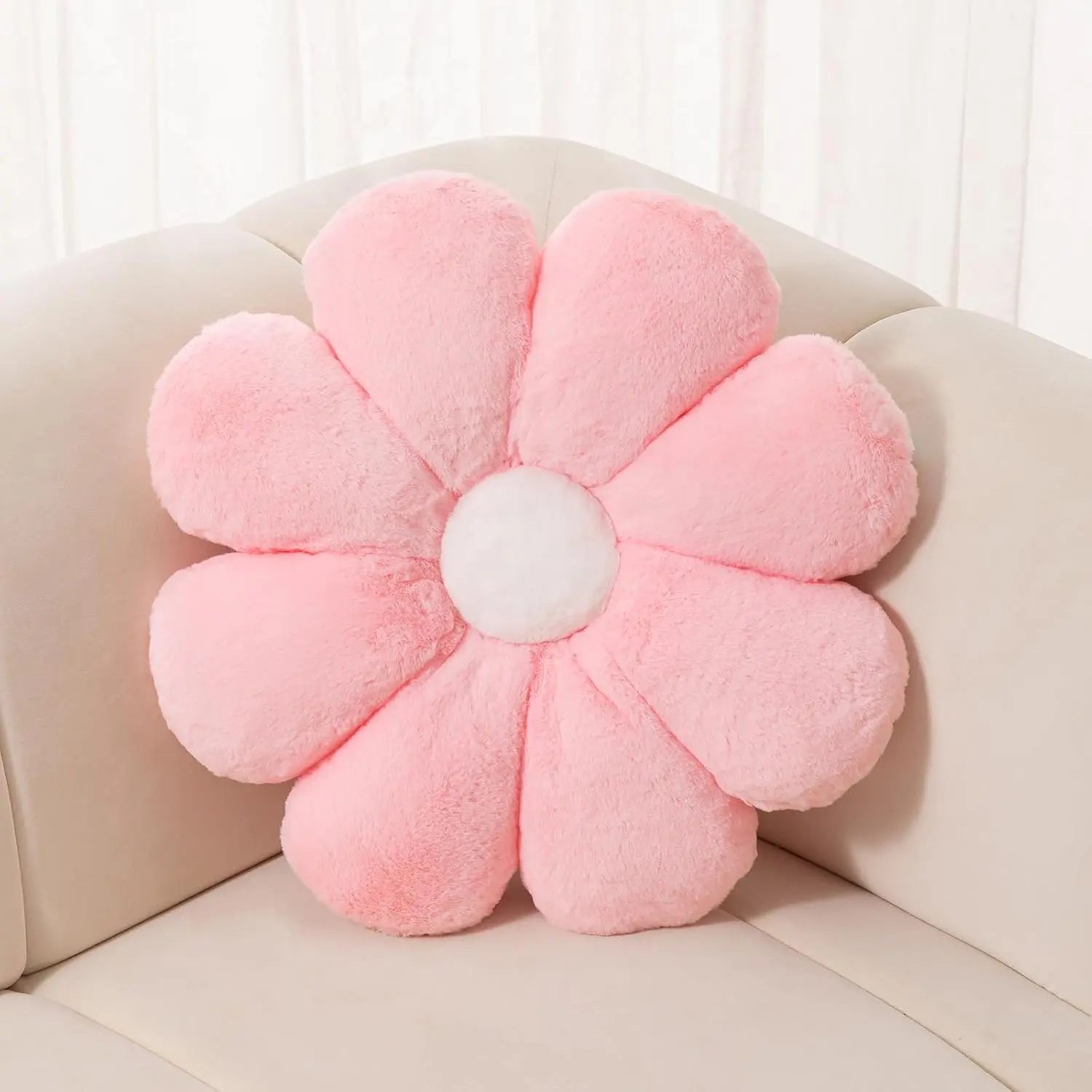 Daisy Flower Pillow, Plush Throw Cushion, 17.7 Inch | Cute  flower pillow, soft playful style, for bedrooms, sofas, dorm rooms, girls room decor
