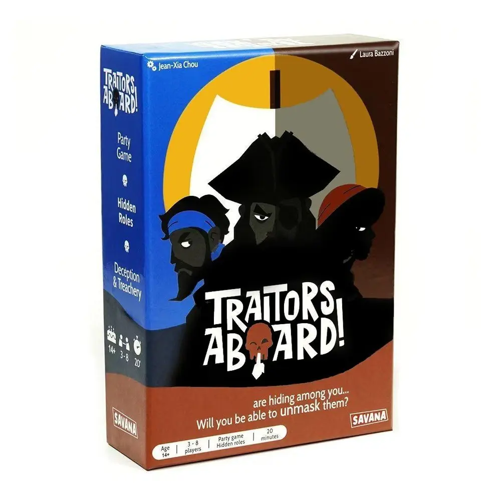 Traitor Aboard Pirate Betrayal Board Game, Hidden Identity Card Game, Classic Identity Deduction Party Game, Party Table Game, Fun Tabletop Game, Tabletop Games, 3-8 Players, Fast Pace