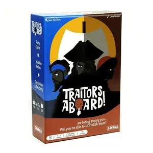 Traitor Aboard Pirate Betrayal Board Game, Hidden Identity Card Game, Classic Identity Deduction Party Game, Party Table Game, Fun Tabletop Game, Tabletop Games, 3-8 Players, Fast Pace
