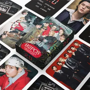92Pcs Popular Kpop Boy Group Collection Cards 2.0, Double Sided Lomo Cards with Mini Stickers
