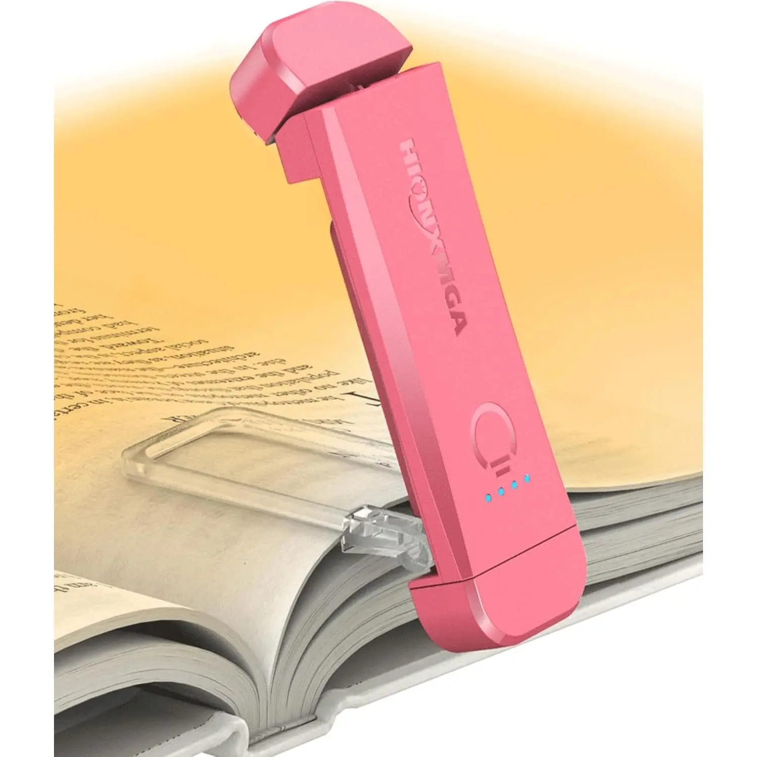 Book Reading Light,Silent Touch Lamp for in Bed,Rechargeable Clip on Booklight with 3 Amber Colors & Precise Dimming Night Reading,Best Gift Lovers,Kids,Pink,(SD-10)