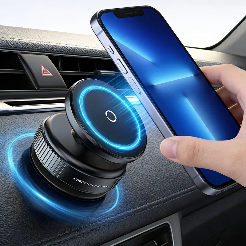 Magnetic Phone Holder, 360° Adjustable, Strong Magnetic Force, Compatible with Android & All Smartphones, Car Dashboard Mount, Automotive Phone Holder, Hands-Free Design