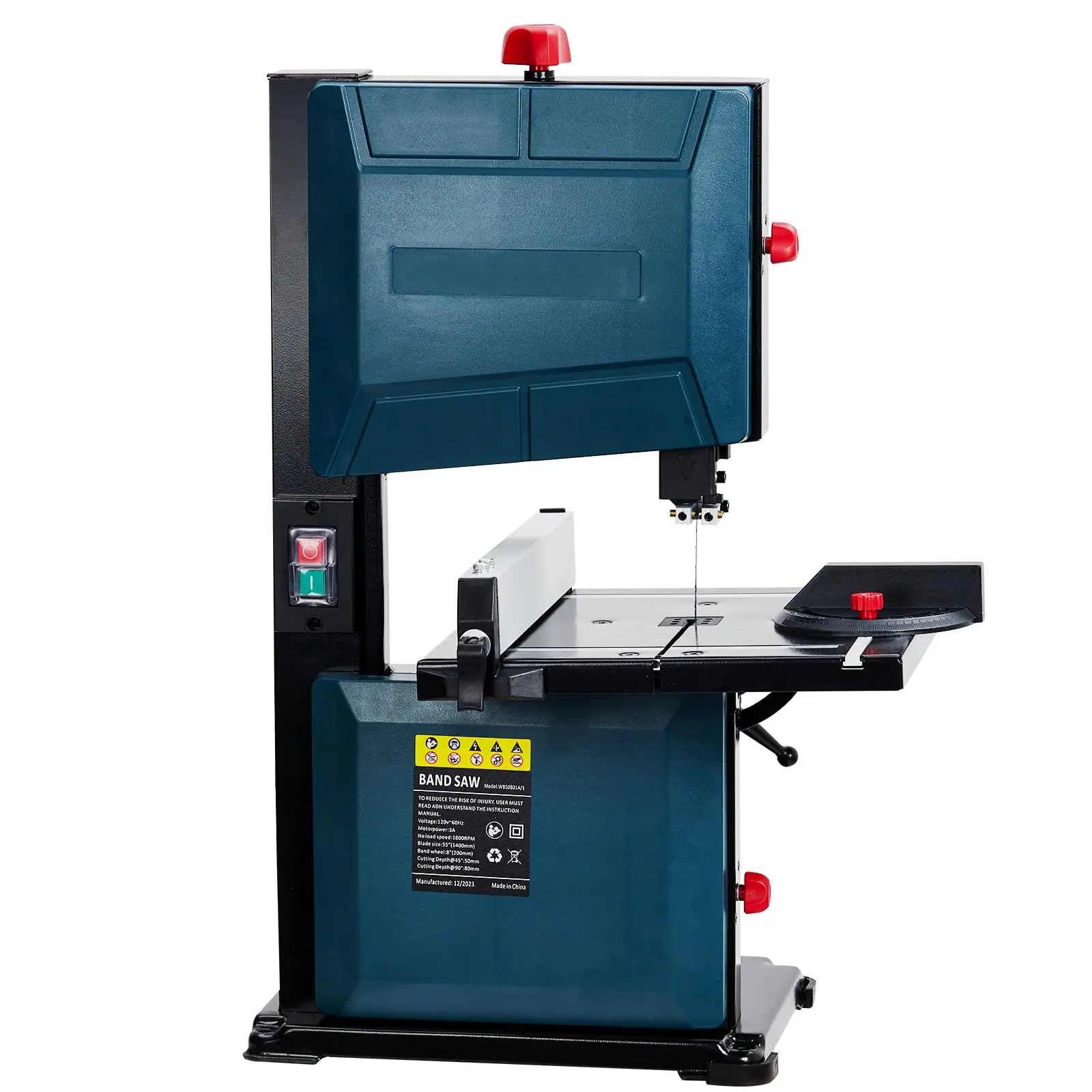 Garvee 8 Inch Band Saw, 0-45 Tilting Range, 3A & 1800RPM Pure Copper Motor Bandsaw, Benchtop Band Saw with Fence and Miter Gauge, for Woodworking Aluminum