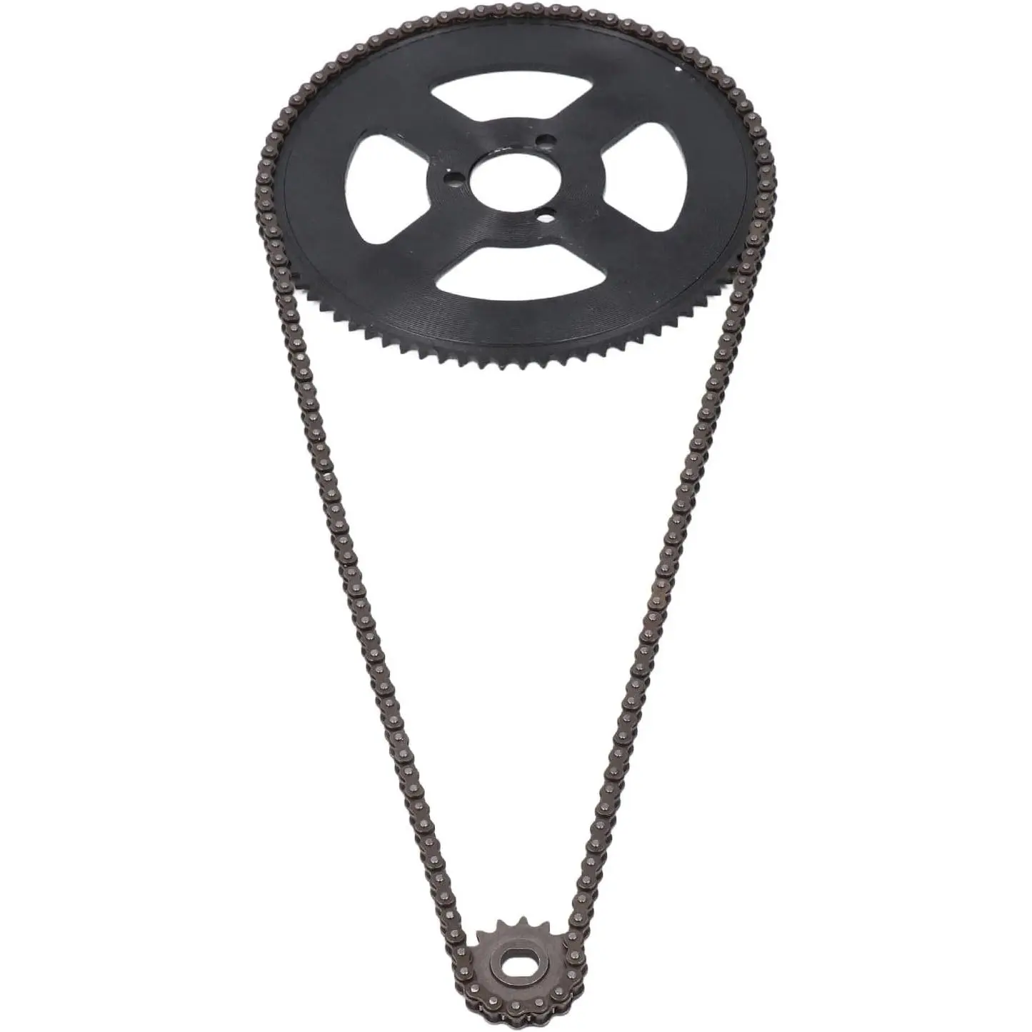 25H Chain Sprocket Kit, 25H Chain Sprocket Set Steel 10mm 15T Front Sprocket 29mm 80T Rear Sprocket 146 Link Drive Chain for 47CC 49CC Mini Motorcycle ATV Dirt