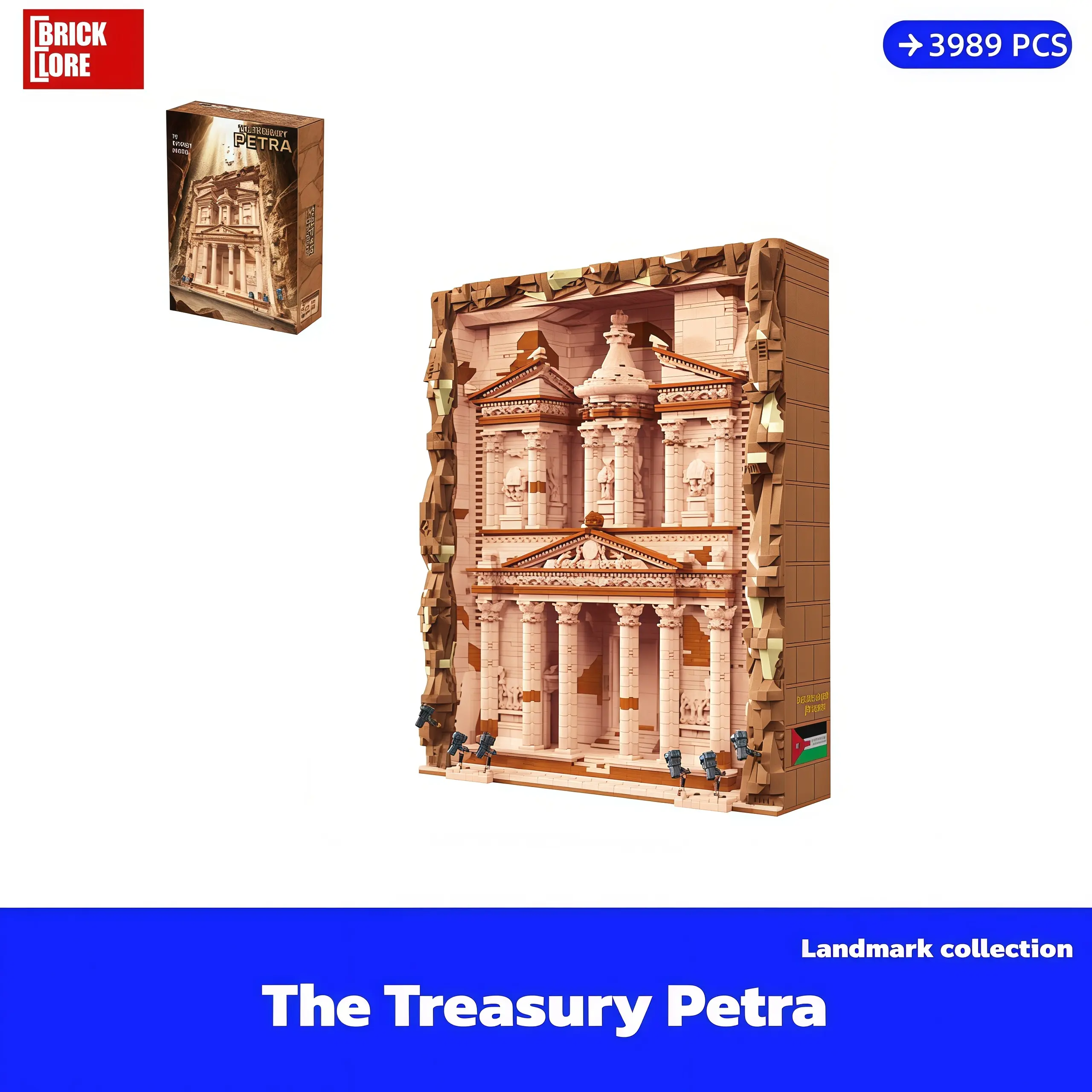 [BrickLORE](SHIP FREE) The Treasury Petra Architecture Landmark collection 3989 Pieces With GIFT box