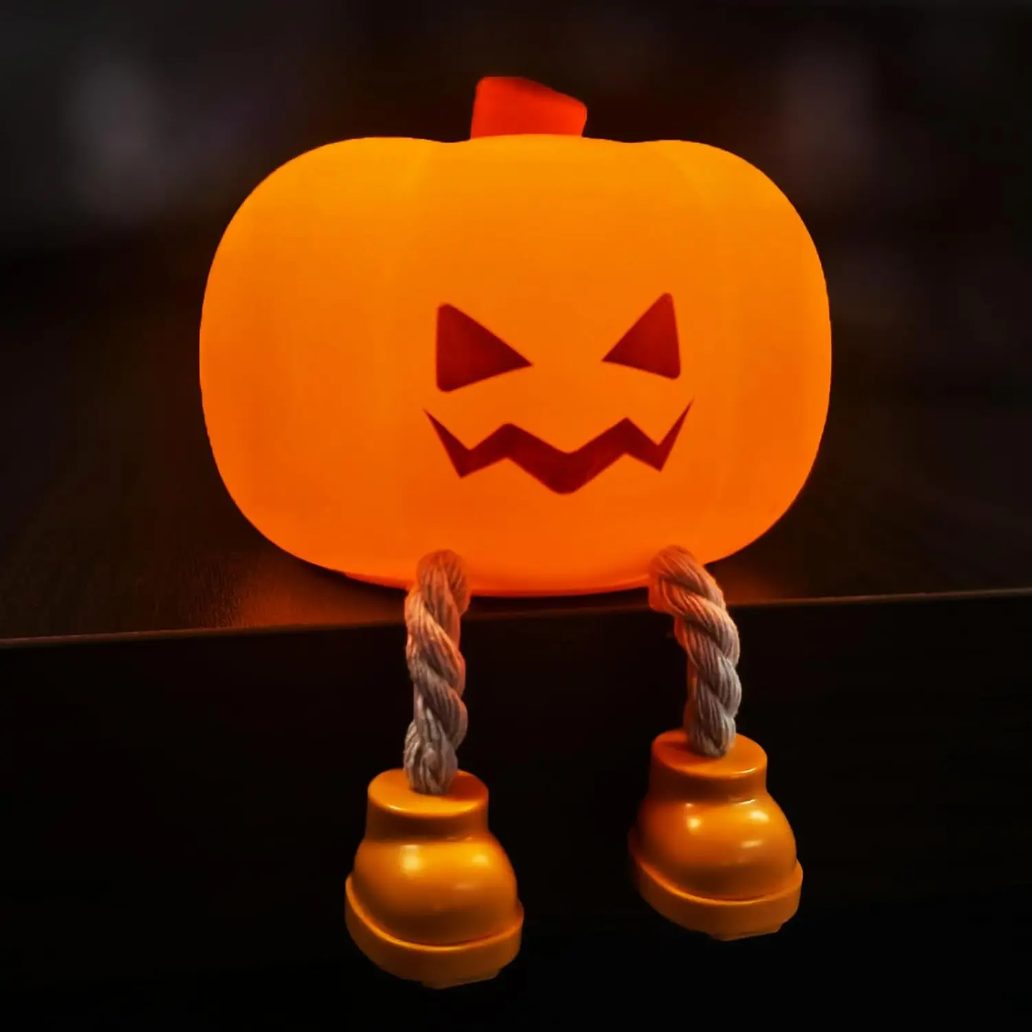Cute Silicone Pumpkin LED Night Light - 1 Piece Dimmable Rechargeable Touch Lamp, Whimsical Oddities Gifts, Funky Home Decor Quirky Dimmable Lamps for Nursery Bedside Office Halloween (For Women Adults), Funny