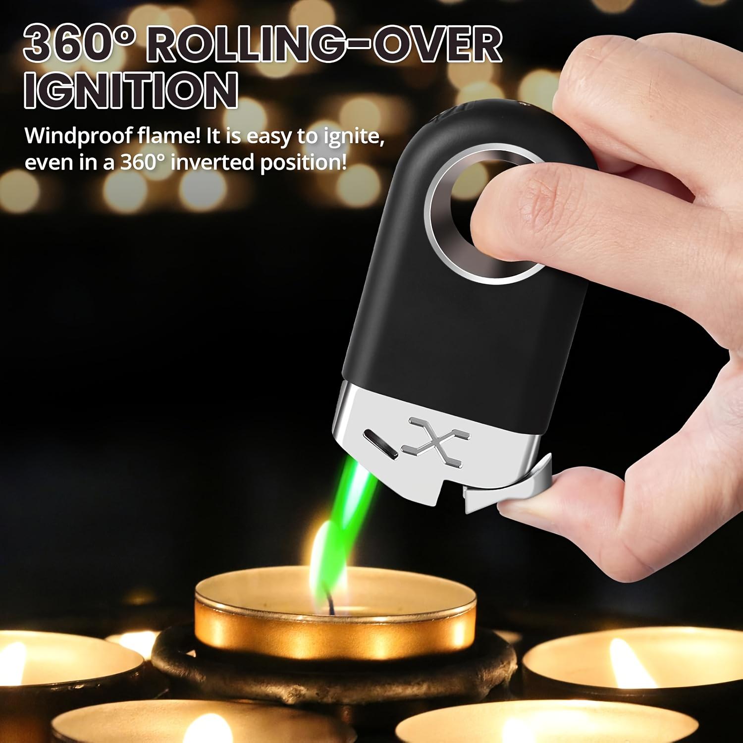 Fidget spinner lighter, creatively designed for stress relief, compact and fun windproof lighter, adjustable flame size, easy to carry, outdoor tool lighter, a trendy holiday gift suitable for men