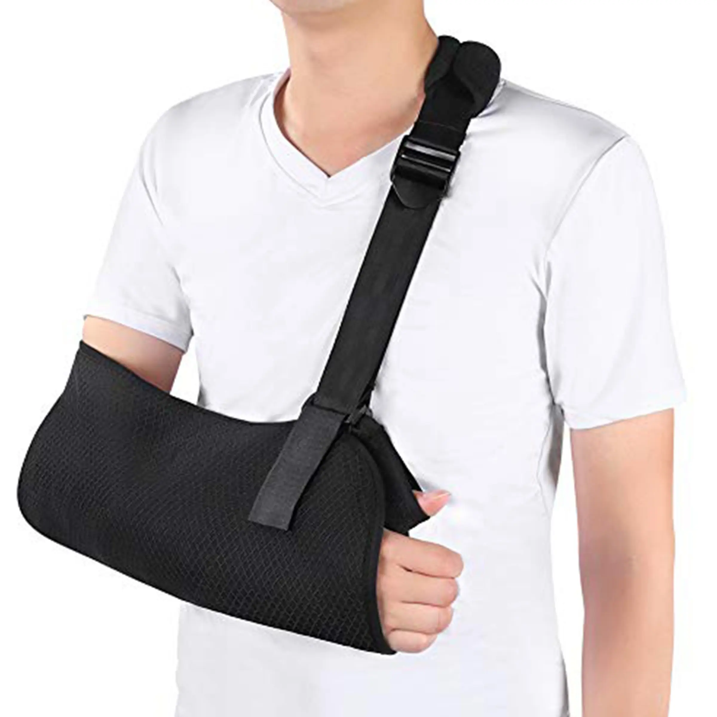 Breathable Mesh Arm Sling, Adjustable Shoulder Straps, Unisex Adult Support Band, Left and Right Hand Compatible, Comfortable and Durable, Arm Sling Shoulder Immobilizer