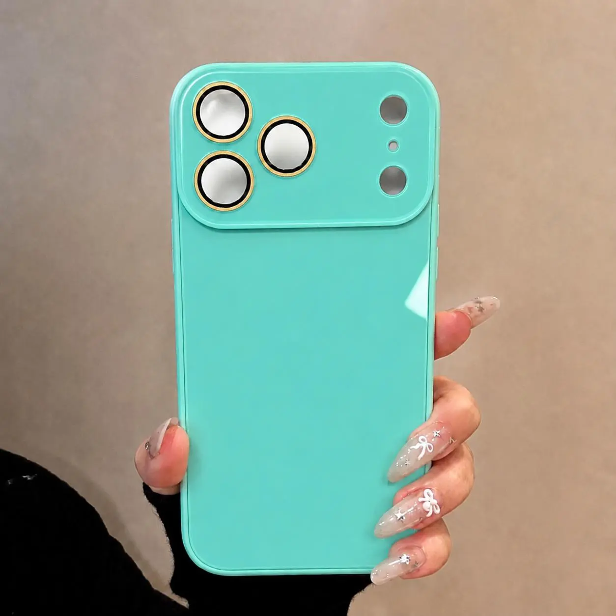 Macaron Crystal Glass Smartphone Case for iPhone 17/17 Pro/16/15/14/13/12/11 Pro Max - Full Cover Lens Shield, Minimalist Premium Protection Phone Accessory for iOS Devices, Accessories, Phone Accessories