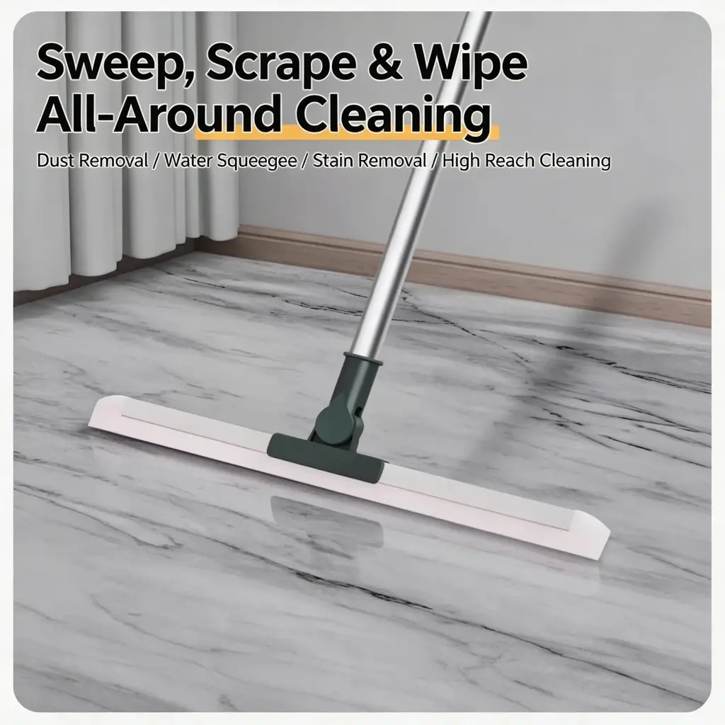 New Magic Broom, Dual Layer Silicone, Two-Sided Scraping, Three-In-One Multi-Function Floor Scraper, Efficient Cleaning Tool
